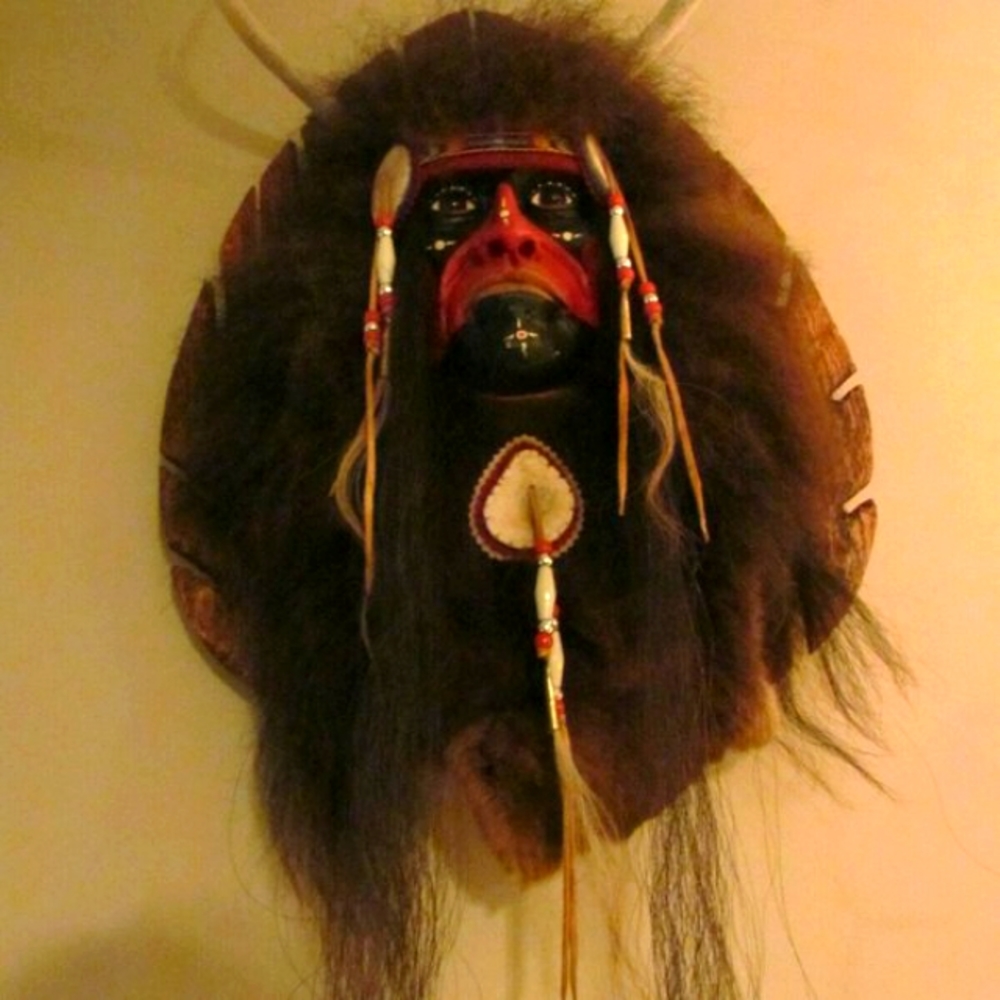 Spirit Mask, Deer Dancer, by Dennis Black Wolf for